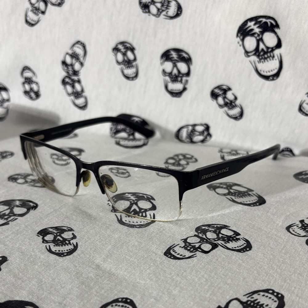 Armani Exchange AX1014 Black Half Rim Glasses
